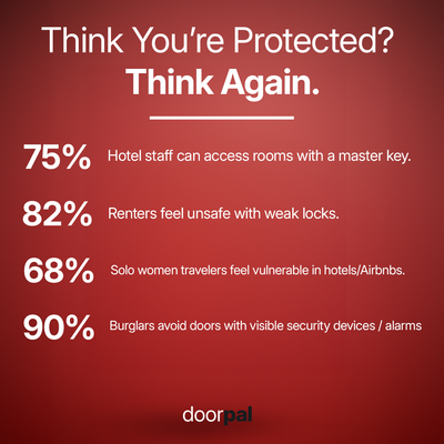 DoorPal – Portable 80dB Alarm & Door Stopper