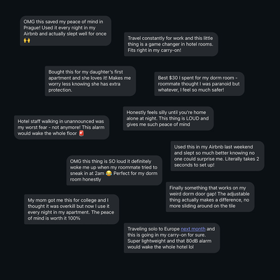 DoorPal – Portable 80dB Alarm & Door Stopper